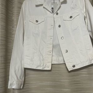Women Jean Top Shop size 4 in white